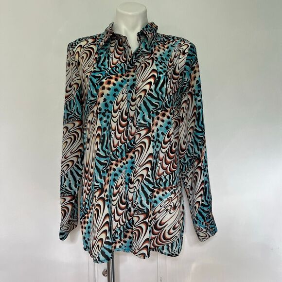 Donna Gray Funky Y2K button down - Picture 1 of 7